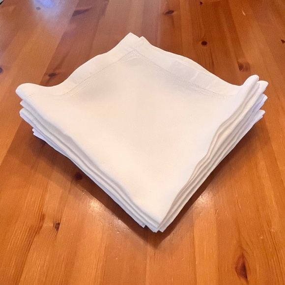 100% Linen Napkins – 12 napkin set, Off White - Picture 1 of 2